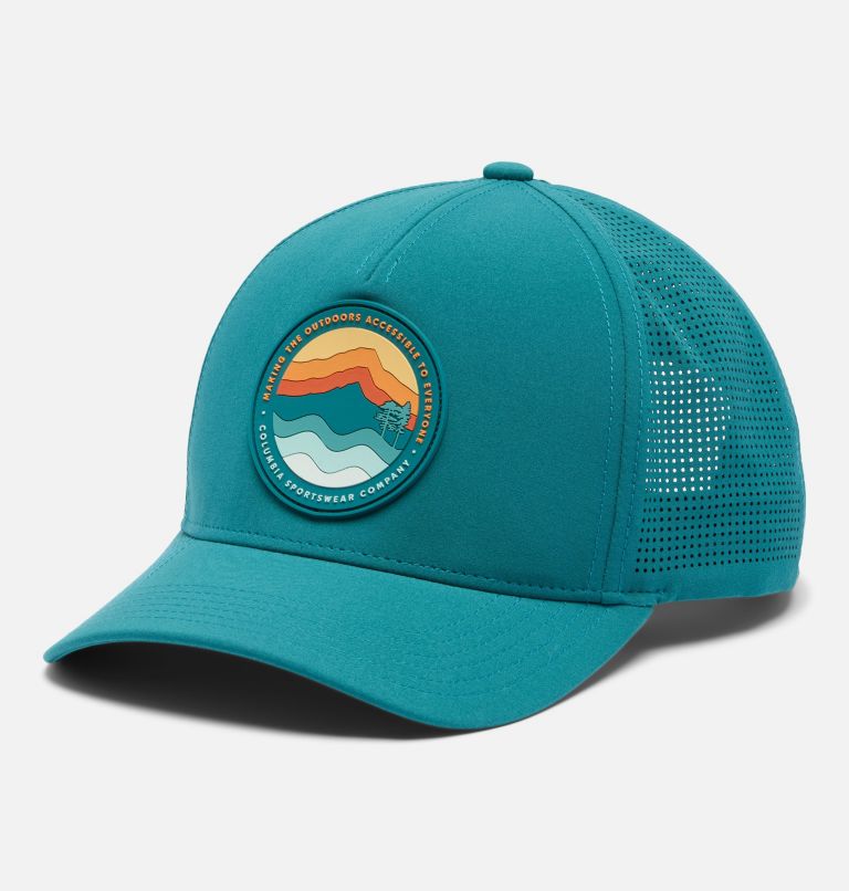 Casquette Extensible à Bouton-pression Mountaincap 3D Unisexe, Color: River Blue, Circular Linescape, image 1