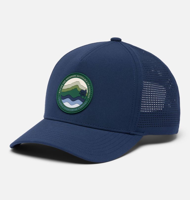 Mountaincap 3D Stretch Snap Back Ball Cap, Color: Collegiate Navy, Circular Landscape, image 1