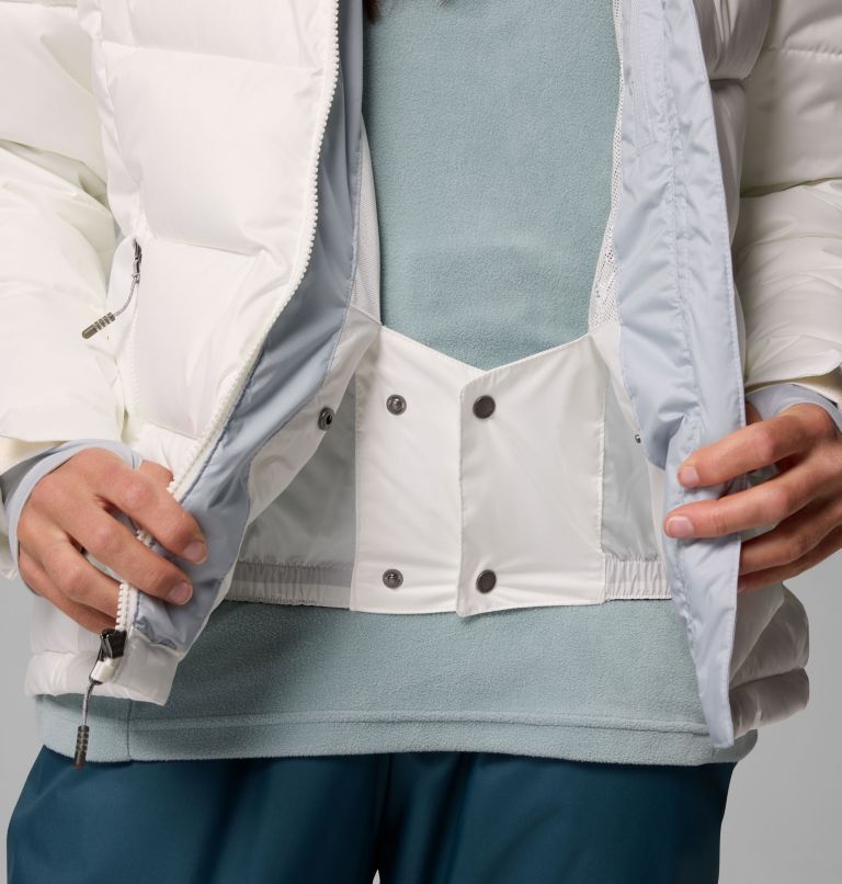 Chaqueta de esquí con aislamiento Abbott Peak para mujer, Color: Sea Salt, Cirrus Grey, image 7