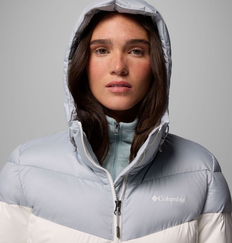 Chaqueta de esquí con aislamiento Abbott Peak para mujer, Color: Sea Salt, Cirrus Grey, image 8