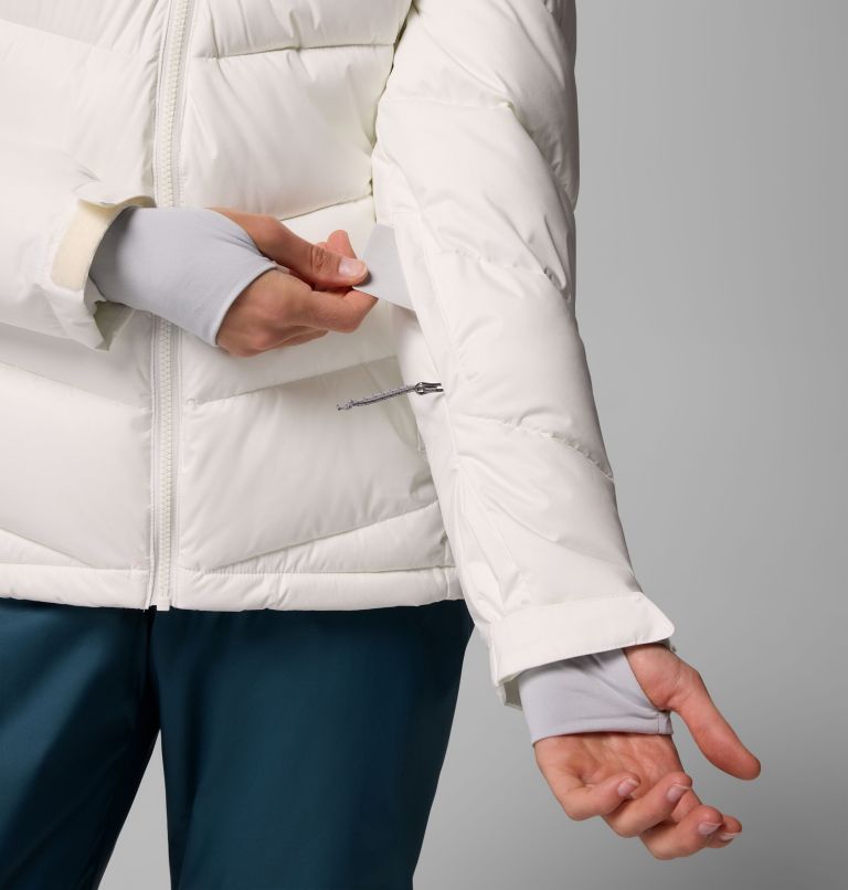 Chaqueta de esquí con aislamiento Abbott Peak para mujer, Color: Sea Salt, Cirrus Grey, image 9