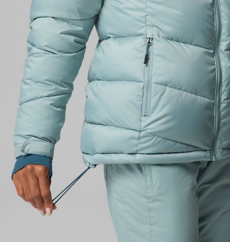 Women's Abbott Peak Insulated Waterproof Ski Jacket, Color: Crushed Blue, Everblue, Citron Haze, image 10