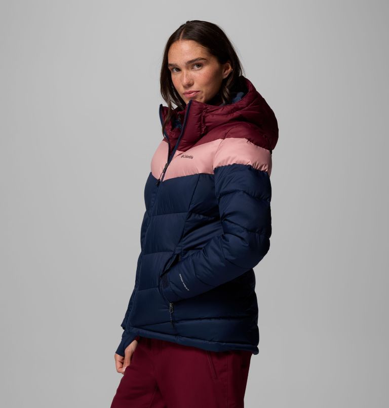Women's Abbott Peak II Insulated Jacket, Color: Collegiate Navy, Rich Wine, Eraser Pink, image 4