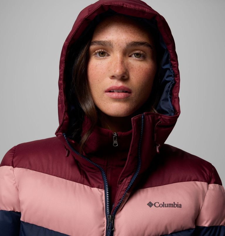 Women's Abbott Peak II Insulated Jacket, Color: Collegiate Navy, Rich Wine, Eraser Pink, image 8