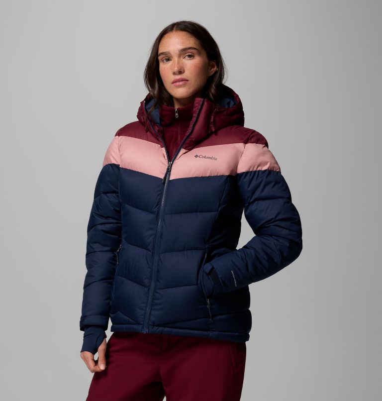 Women's Abbott Peak II Insulated Jacket, Color: Collegiate Navy, Rich Wine, Eraser Pink, image 1