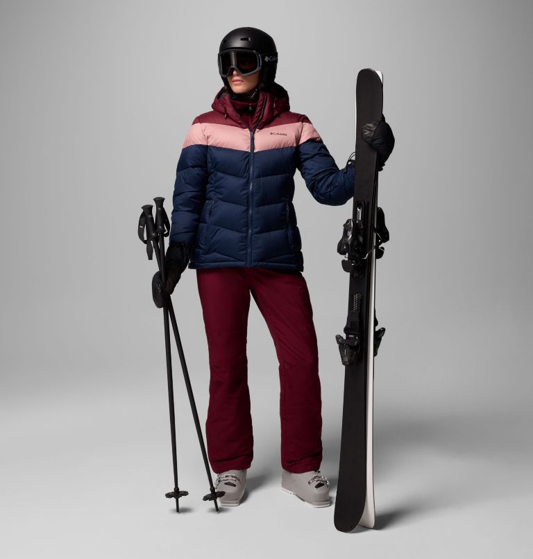 Women's Abbott Peak II Insulated Jacket, Color: Collegiate Navy, Rich Wine, Eraser Pink, image 2