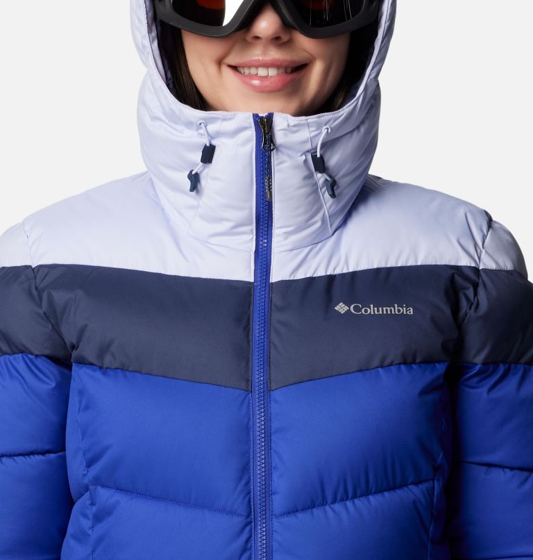 Women's Abbott Peak Insulated Waterproof Ski Jacket, Color: Clematis Blue, Snowdrift, Nocturnal, image 4