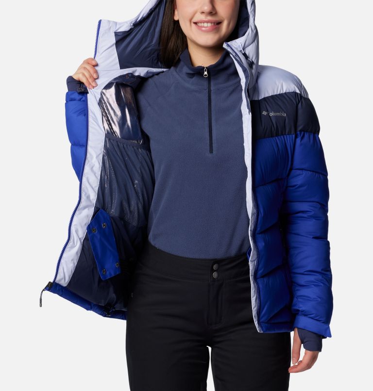 Women's Abbott Peak Insulated Waterproof Ski Jacket, Color: Clematis Blue, Snowdrift, Nocturnal, image 5