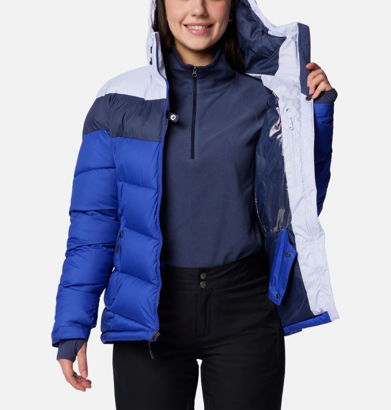Women's Abbott Peak Insulated Waterproof Ski Jacket, Color: Clematis Blue, Snowdrift, Nocturnal, image 7