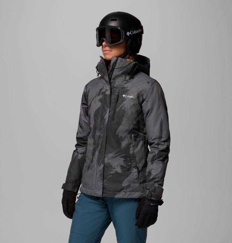 Women's Whirlibird V Printed Interchange Jacket, Color: Shark Snowflight, image 4