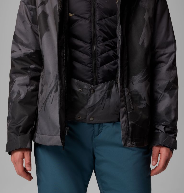 Women's Whirlibird V Printed Interchange Jacket, Color: Shark Snowflight, image 9