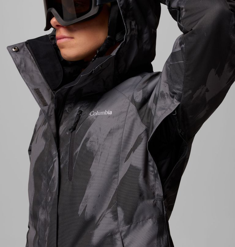 Women's Whirlibird V Printed Interchange Jacket, Color: Shark Snowflight, image 12