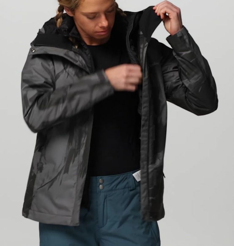 Women's Whirlibird V Printed Interchange Jacket, Color: Shark Snowflight