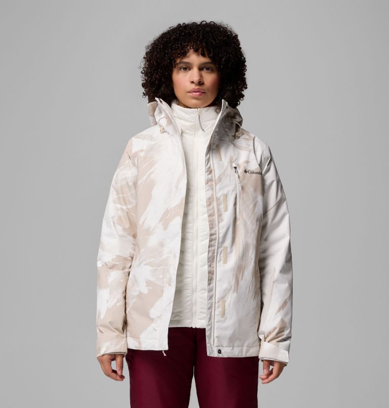 Women's Whirlibird V Printed Interchange Jacket, Color: Dark Stone Snowflight, image 15