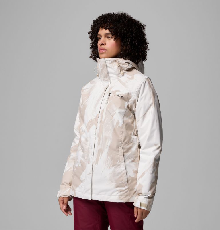 Women's Whirlibird V Printed Interchange Jacket, Color: Dark Stone Snowflight, image 4