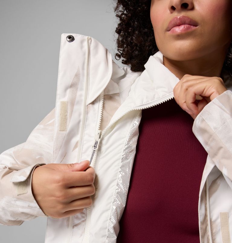 Women's Whirlibird V Printed Interchange Jacket, Color: Dark Stone Snowflight, image 10