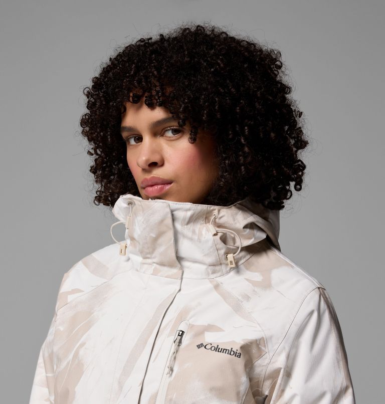 Women's Whirlibird V Printed Interchange Jacket, Color: Dark Stone Snowflight, image 11