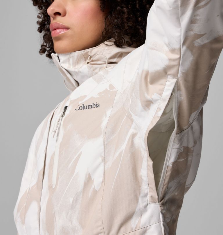 Women's Whirlibird V Printed Interchange Jacket, Color: Dark Stone Snowflight, image 12