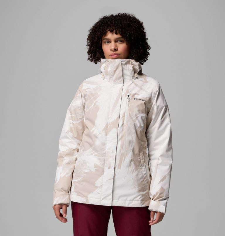 Women's Whirlibird V Printed Interchange Jacket, Color: Dark Stone Snowflight, image 1