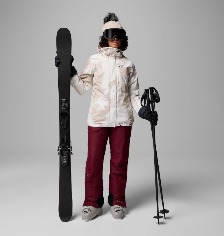 Women's Whirlibird V Printed Interchange Jacket, Color: Dark Stone Snowflight, image 2