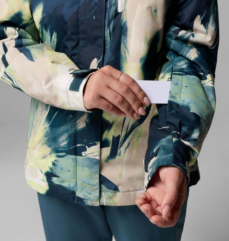 Women's Whirlibird V Printed Interchange Jacket, Color: Everblue Snowflight, image 13