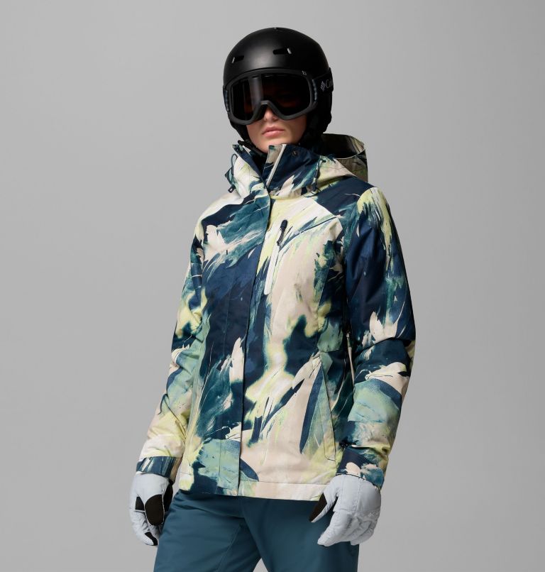 Women's Whirlibird V Printed Interchange Jacket, Color: Everblue Snowflight, image 4