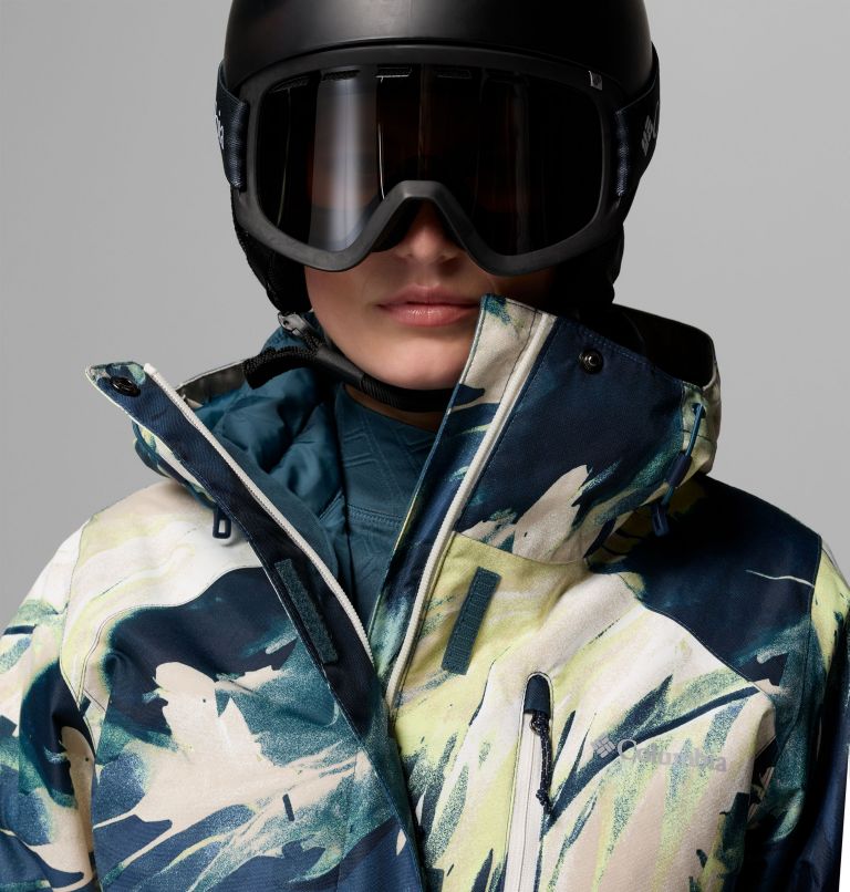 Women's Whirlibird V Printed Interchange Jacket, Color: Everblue Snowflight, image 11