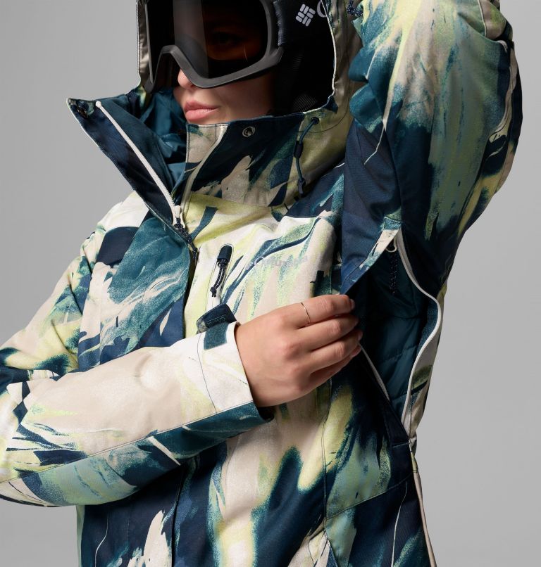 Women's Whirlibird V Printed Interchange Jacket, Color: Everblue Snowflight, image 12