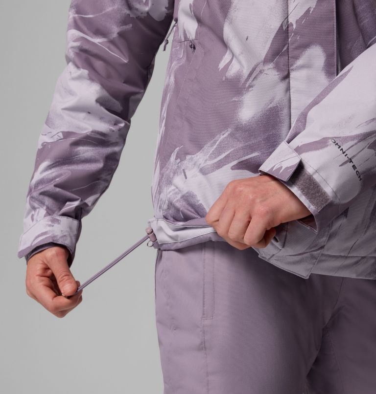 Women's Whirlibird V Printed Interchange Jacket, Color: Shale Purple Snowflight, image 14