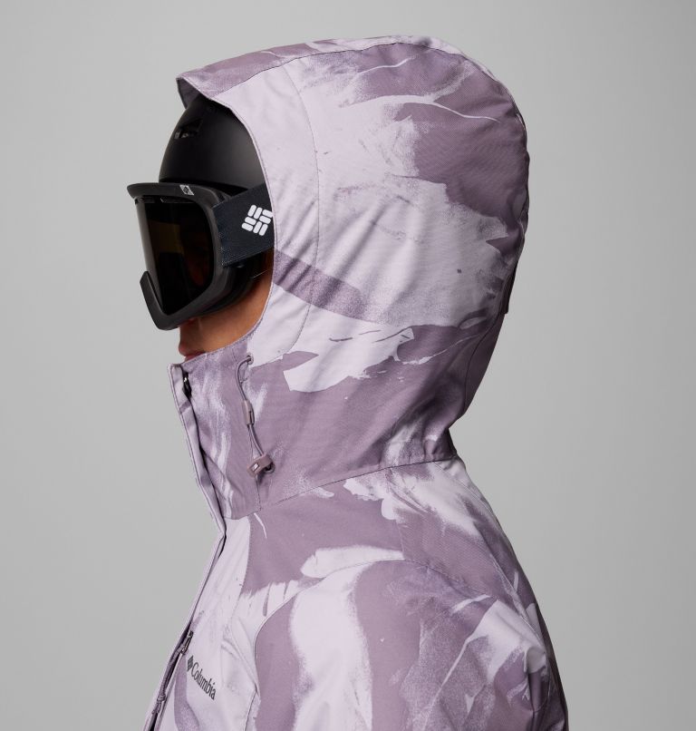 Women's Whirlibird V Printed Interchange Jacket, Color: Shale Purple Snowflight, image 15