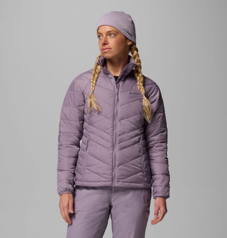 Women's Whirlibird V Printed Interchange Jacket, Color: Shale Purple Snowflight, image 6