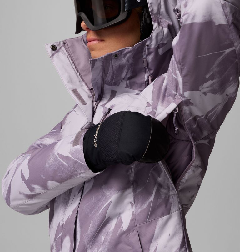 Women's Whirlibird V Printed Interchange Jacket, Color: Shale Purple Snowflight, image 12