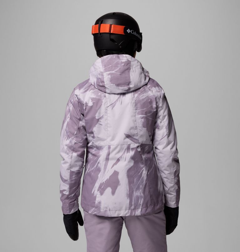 Women's Whirlibird V Printed Interchange Jacket, Color: Shale Purple Snowflight, image 3