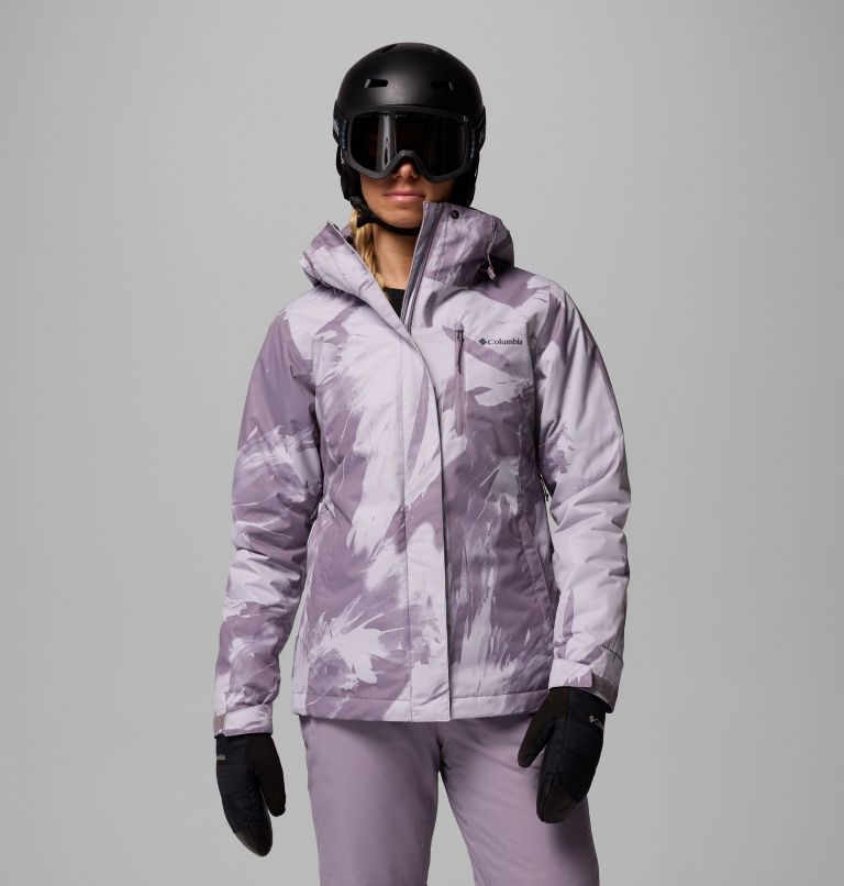 Women's Whirlibird V Printed Interchange Jacket, Color: Shale Purple Snowflight, image 1
