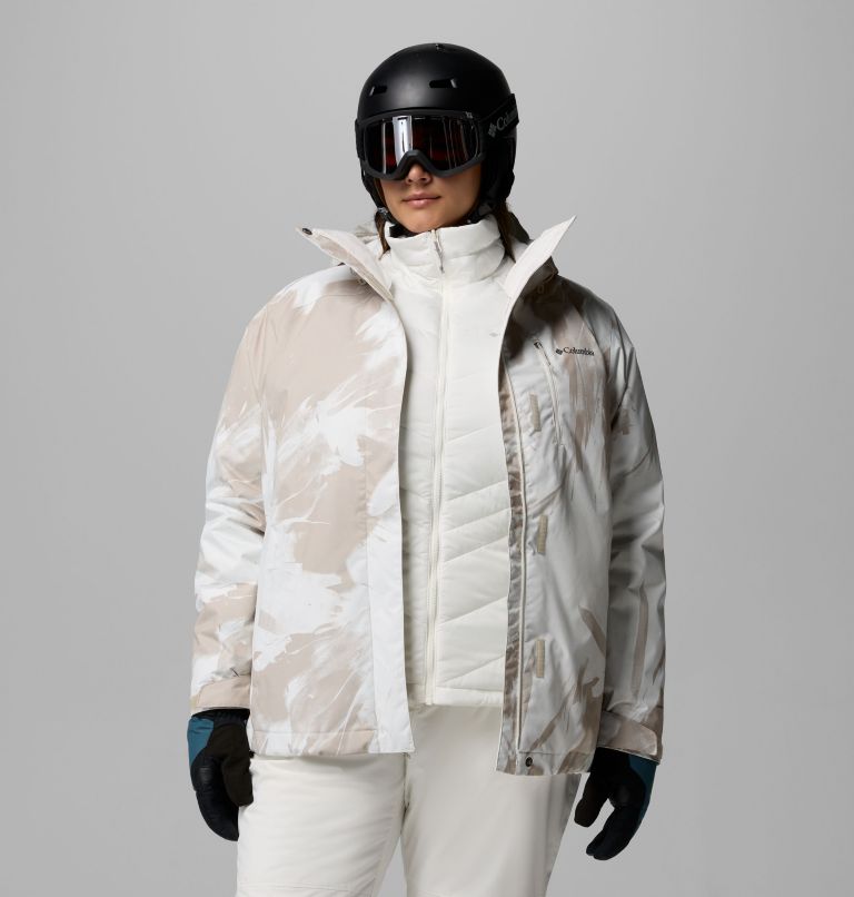 Women's Whirlibird V Printed Interchange Jacket - Plus Size, Color: Dark Stone Snowflight, image 6