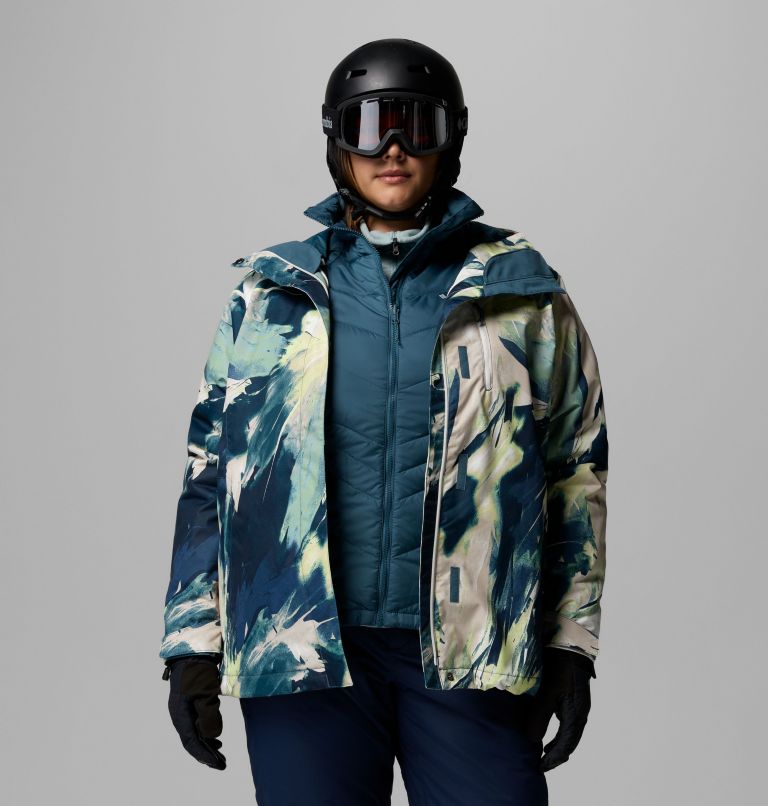 Women's Whirlibird V Printed Interchange Jacket - Plus Size, Color: Everblue Snowflight, image 6