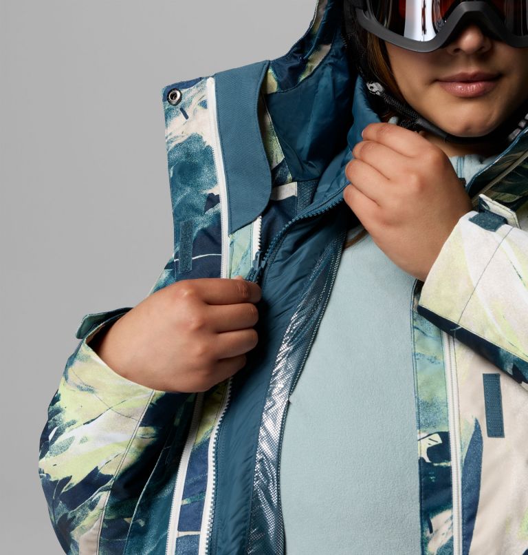 Women's Whirlibird V Printed Interchange Jacket - Plus Size, Color: Everblue Snowflight, image 9