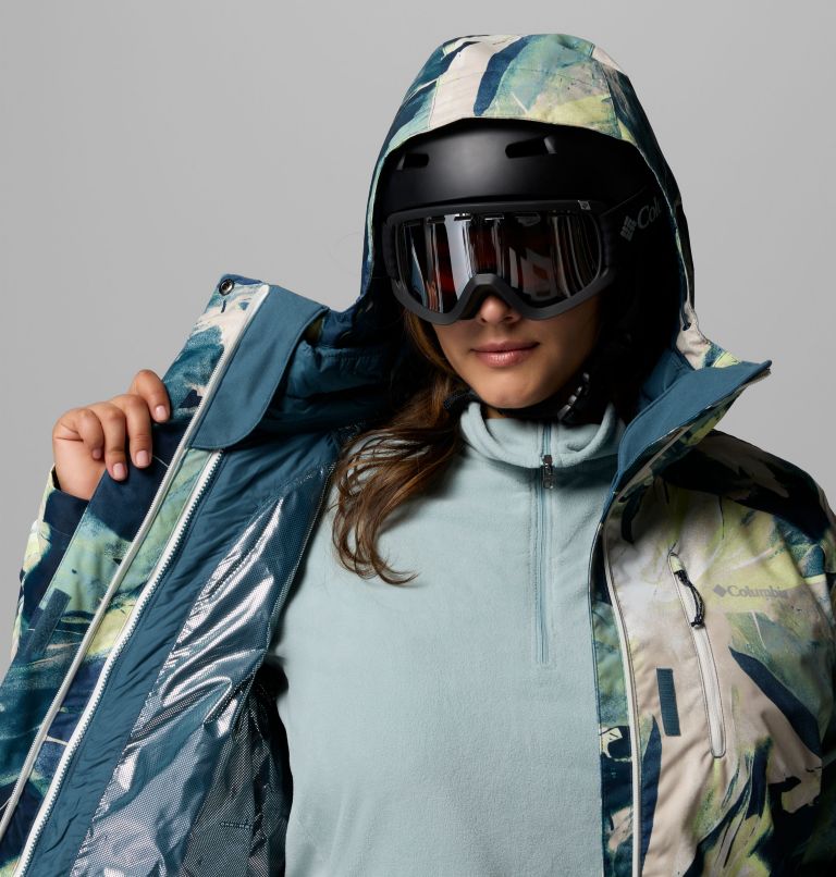 Women's Whirlibird V Printed Interchange Jacket - Plus Size, Color: Everblue Snowflight, image 11
