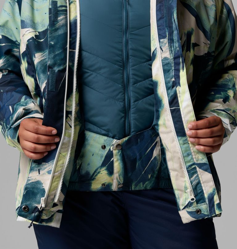 Women's Whirlibird V Printed Interchange Jacket - Plus Size, Color: Everblue Snowflight, image 12