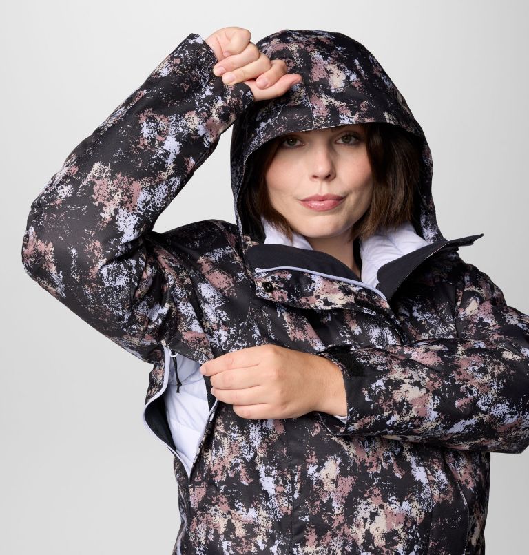 Women's Whirlibird V Printed Interchange Jacket - Plus Size, Color: Snowdrift Timberwild Print, image 6