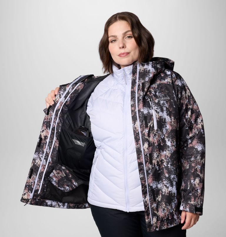 Women's Whirlibird V Printed Interchange Jacket - Plus Size, Color: Snowdrift Timberwild Print, image 9