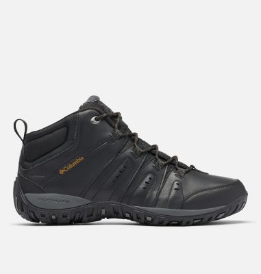 Men's Woodburn III Mid Omni-Heat Waterproof Leather Walking Shoe, Color: Black, Goldenrod, image 1