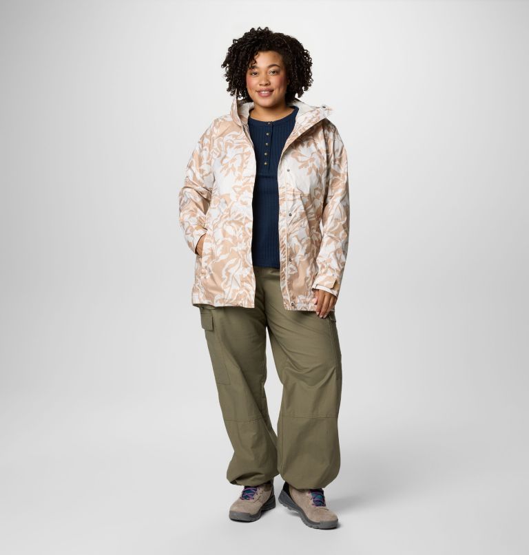 Women's Splash A Little III Printed Jacket - Plus Size, Color: Canoe Leafall Print, image 3