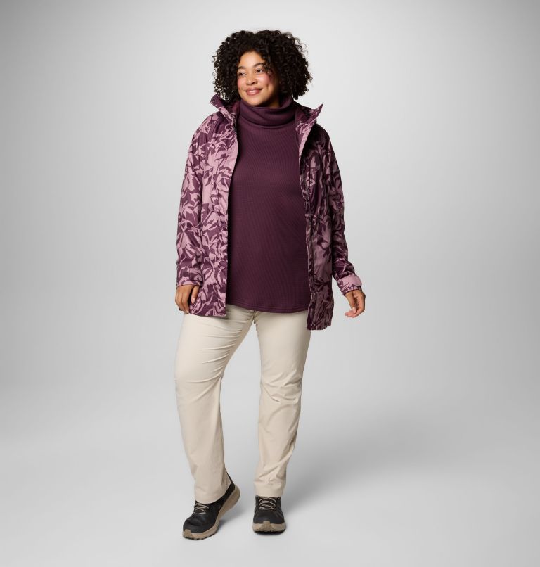 Women's Splash A Little III Printed Jacket - Plus Size, Color: Moonvista Leafall Print, image 3