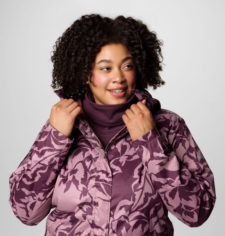 Women's Splash A Little III Printed Jacket - Plus Size, Color: Moonvista Leafall Print, image 5