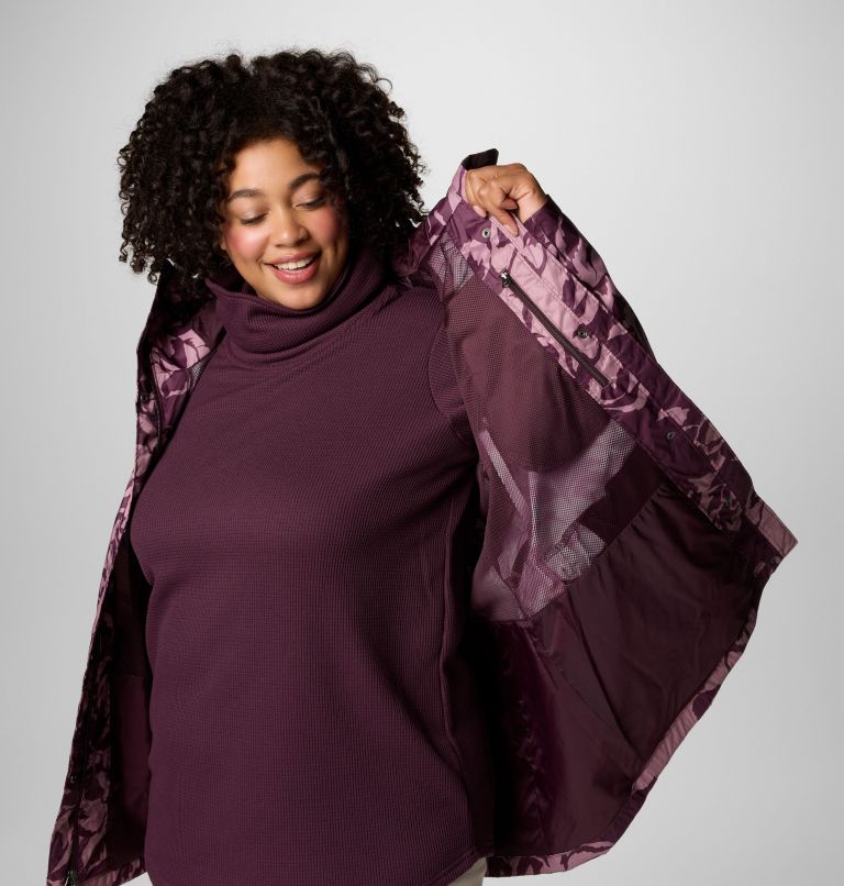 Women's Splash A Little III Printed Jacket - Plus Size, Color: Moonvista Leafall Print, image 6