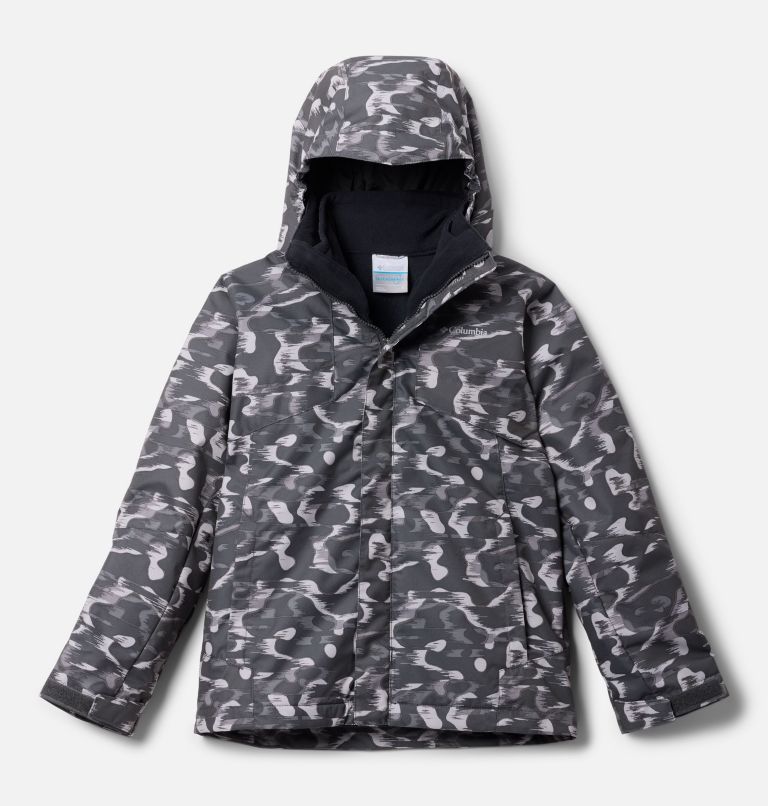 Boys' Bugaboo III Printed Fleece Interchange Jacket, Color: Shark Barkblur, Black, image 1