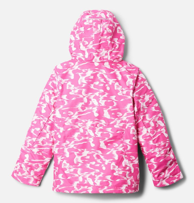 Girls' Bugaboo III Printed Fleece Interchange Jacket, Color: Pink Ice Barkblur, Satin Pink, image 2