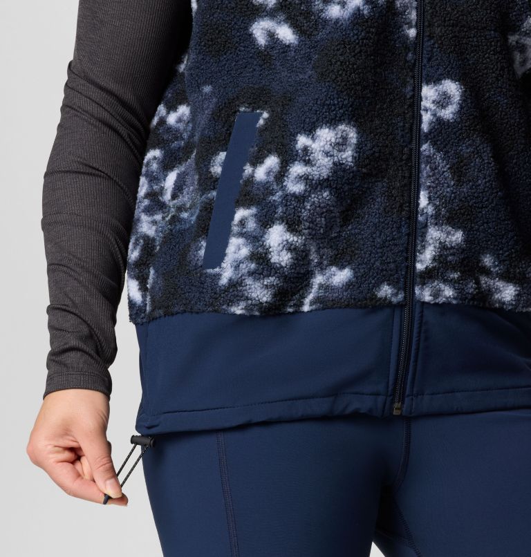 Women's Boundless Trek Printed Vest, Color: Coll Navy, Coll Navy Shadowvines, image 6