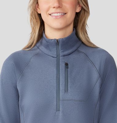 Women's Glacial Trail Half Zip, Color: Blue Slate, image 4